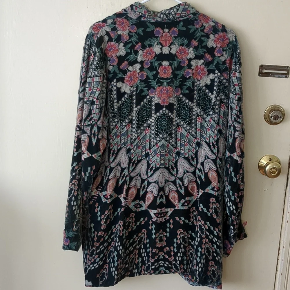 Johnny Was Marami Burnout Velvet Blazer, Size L - Picture 4 of 7